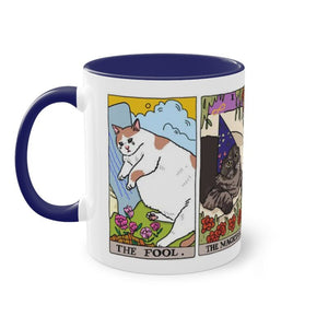 The Original Yellow Tarot Cat Meme - Accent Ceramic Mug