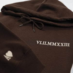 Custom Roman Numeral  - Embroidered Hoodie, Sweatshirt, Tshirt - Anniversary, Wedding Gift Ideas, Gift for Couple