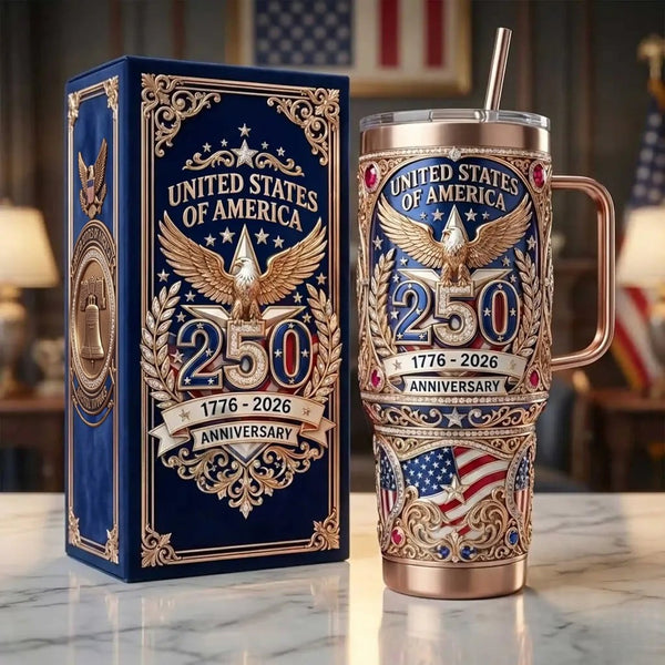 Eagle United States of America 250 Anniversary - Personalized Tumbler - Gift For Patriots