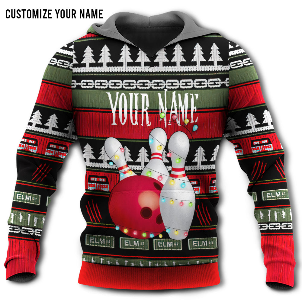 Personalized Christmas Bowling - Hoodie