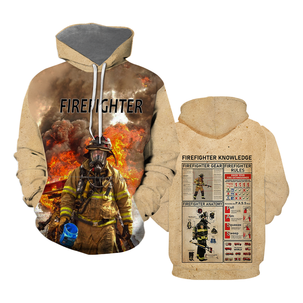 Firefighter Knowledge All Over Print Hoodie For Men & Women