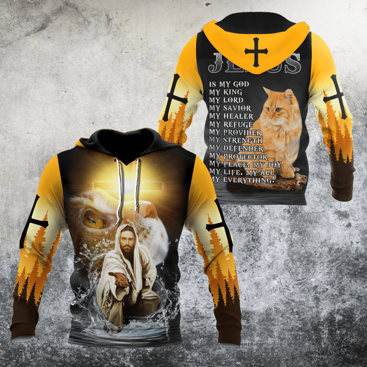 Jesus And Cat My Everything Hoodie For Men And Women