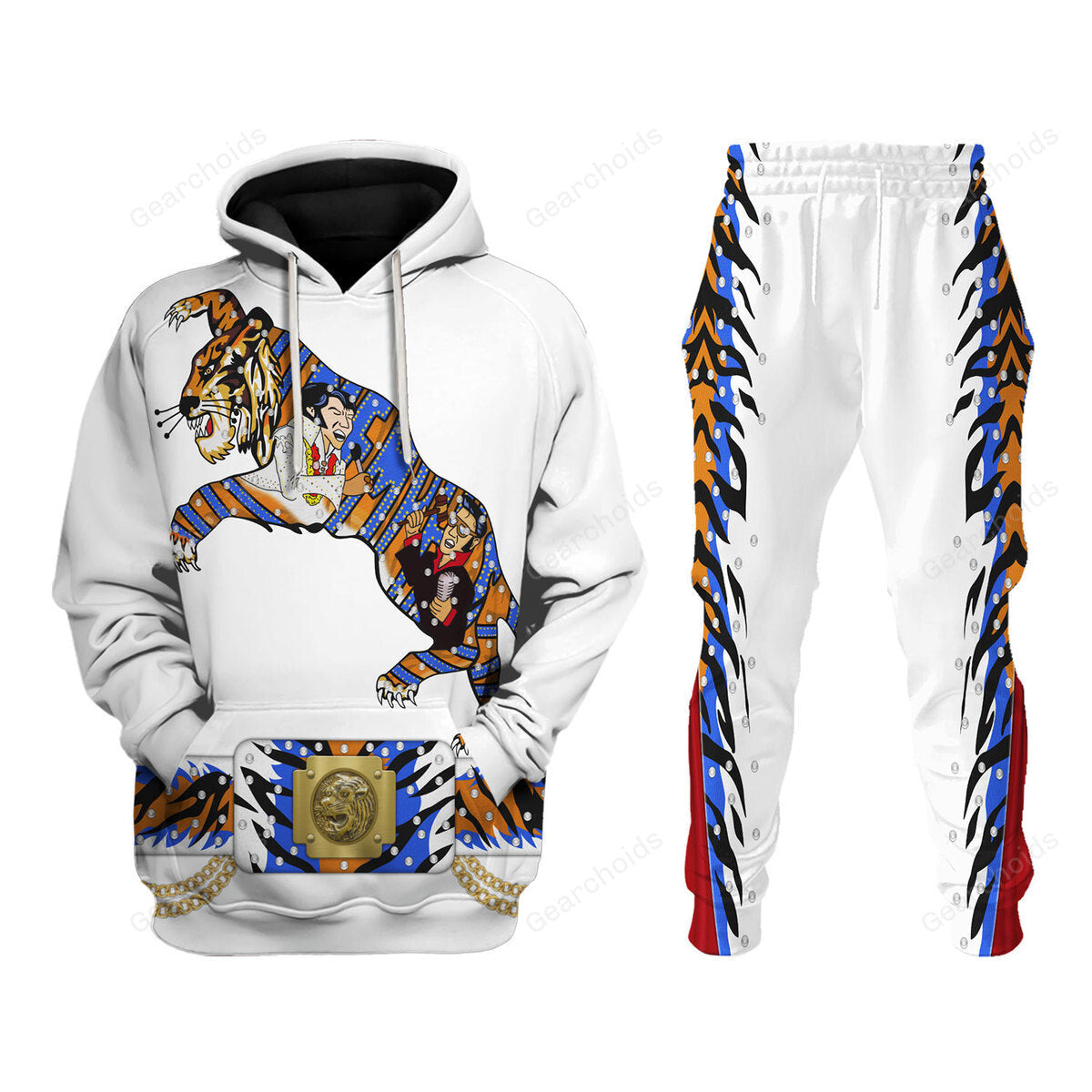 Elvis Presley Tiger  - Costume Cosplay Hoodie Sweatshirt Sweatpants