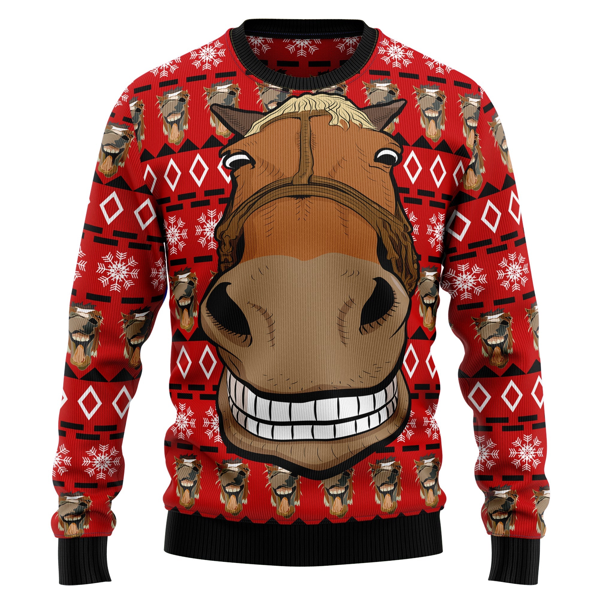 Christmas Funny Horse Ugly Sweatshirt For Men And Women