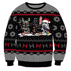 Star Wars Boba Fett Darth Vader Ugly Christmas Sweaters