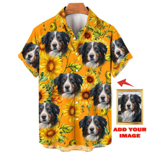 Personalized Gift For Pet Lovers  Sunflower & Yellow Pattern Hawaiian Shirt