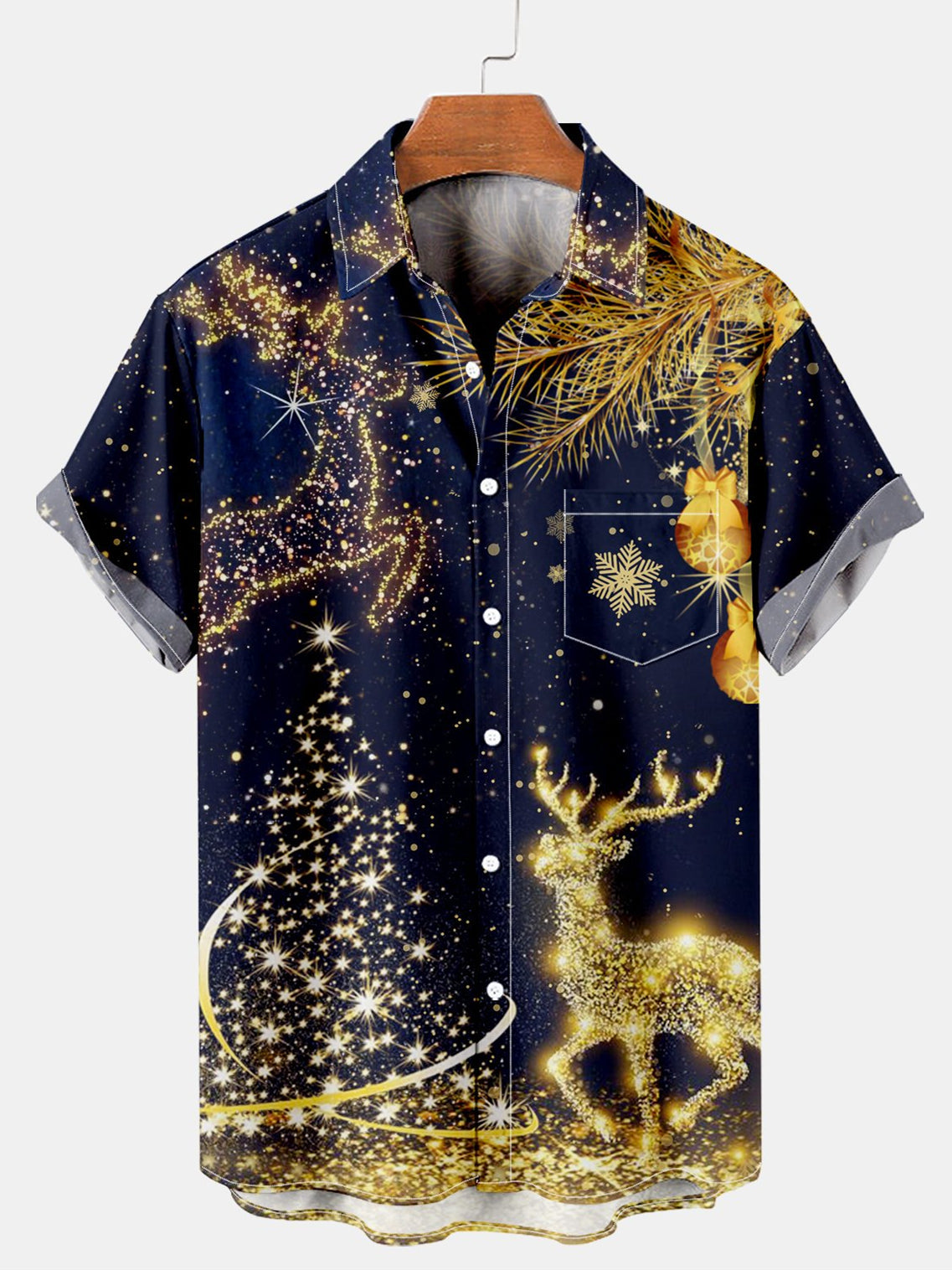 Royal Christmas Elk Reindeer Hawaiian Shirt