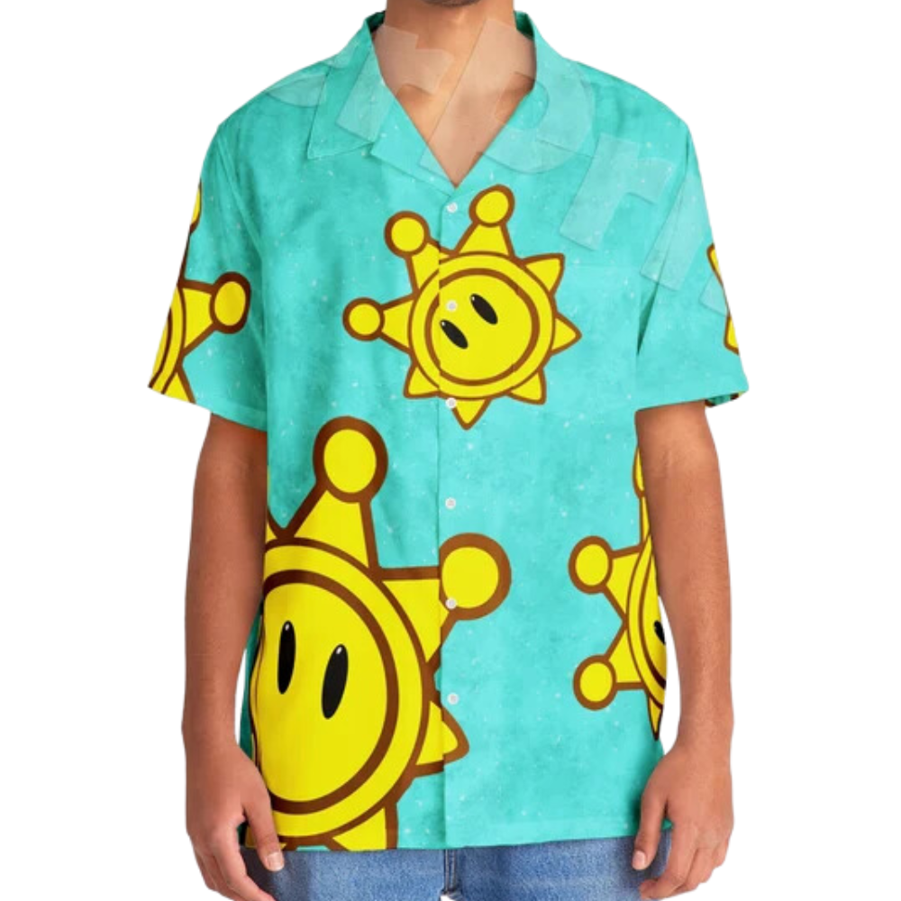 Sunshine Mario Game Shine Plumber Brothers Hawaiian Shirt