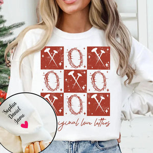 XOXO The Original Love Letters Retro Checked Valentine - Custom Sleeve Sweater, Hoodie, Tshirt - Gift for Girlfriend