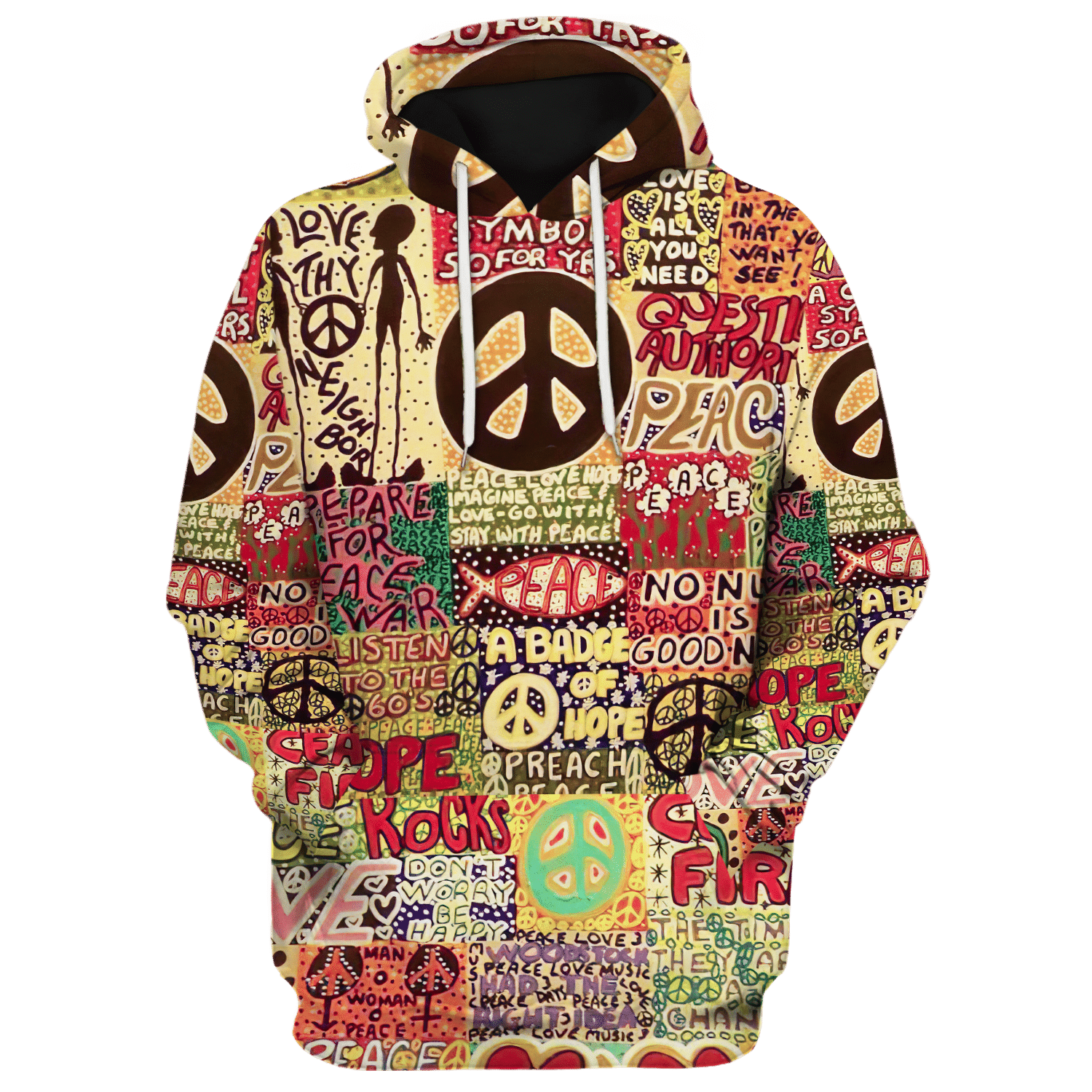 Hippie A Great Symbol So For Irs, Badge Of Hope - Hoodie