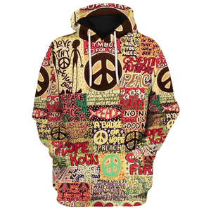 Hippie A Great Symbol So For Irs, Badge Of Hope - Hoodie