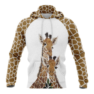 Giraffe Family Hoodie For Men And Women