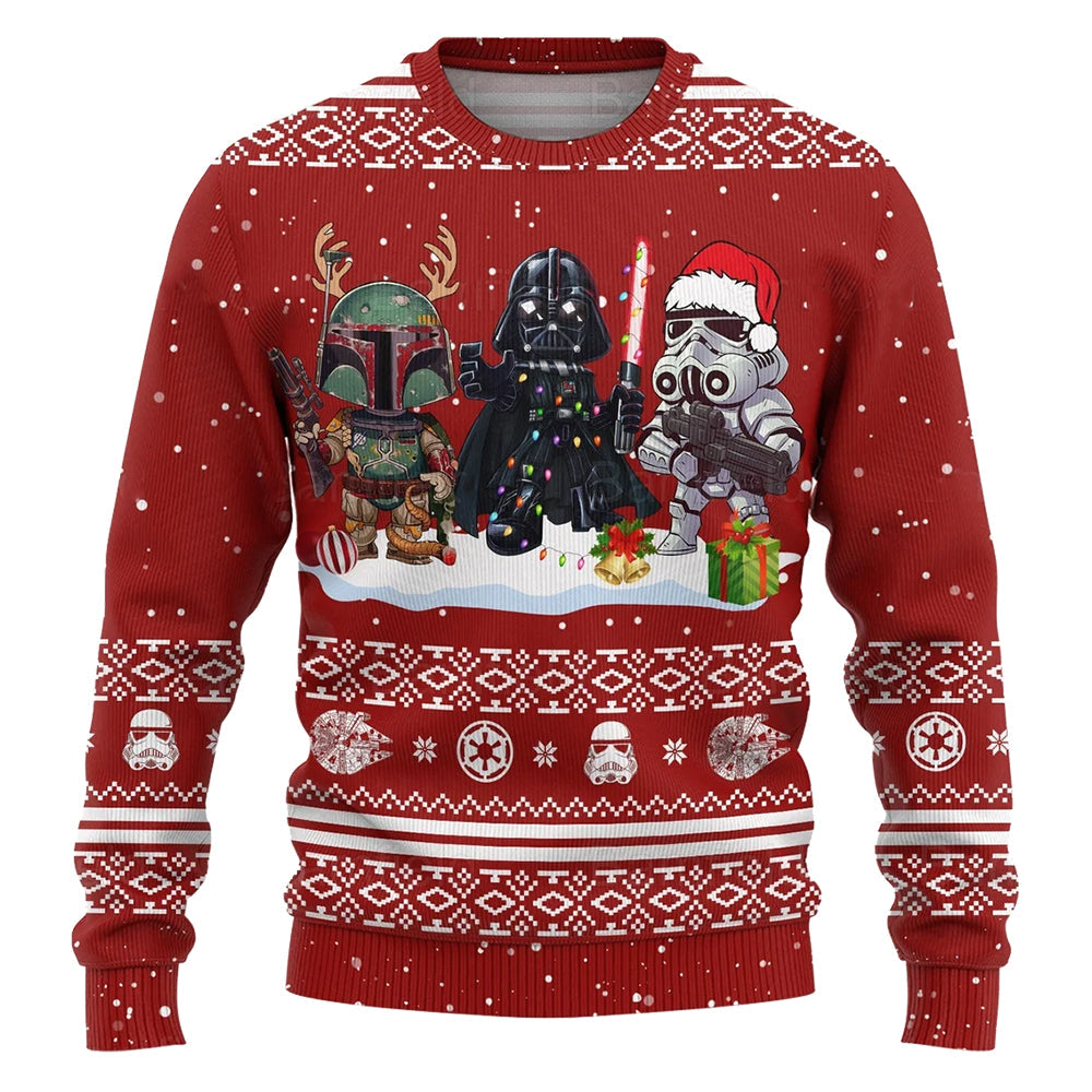 Star Wars Christmas Storm Trooper Darth Vader Mandalorian Ugly Sweatshirts