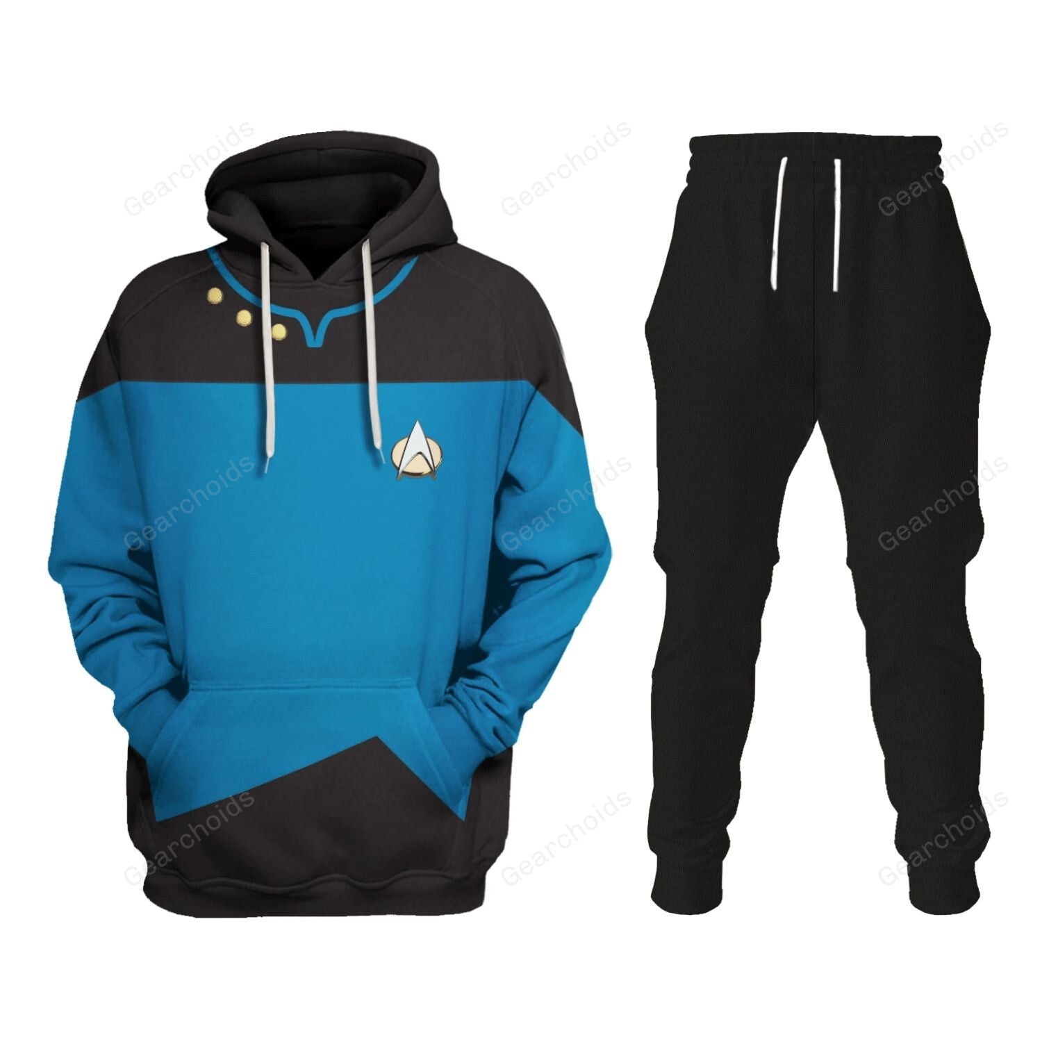 FamilyStore Star Trek The Next Generation Blue Hoodie Sweatshirt Sweatpants