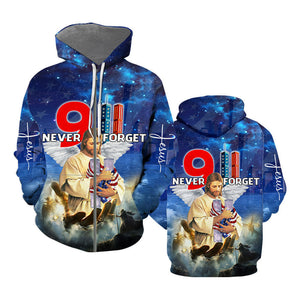 God Jesus Bless 911 Day Never Forget Hoodie For Men & Women