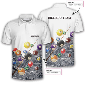Personalized Retro Pattern Custom Billiard Ball Polo Shirt For Team