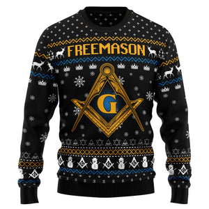 Freemason Ugly Christmas Sweater For Men And Women