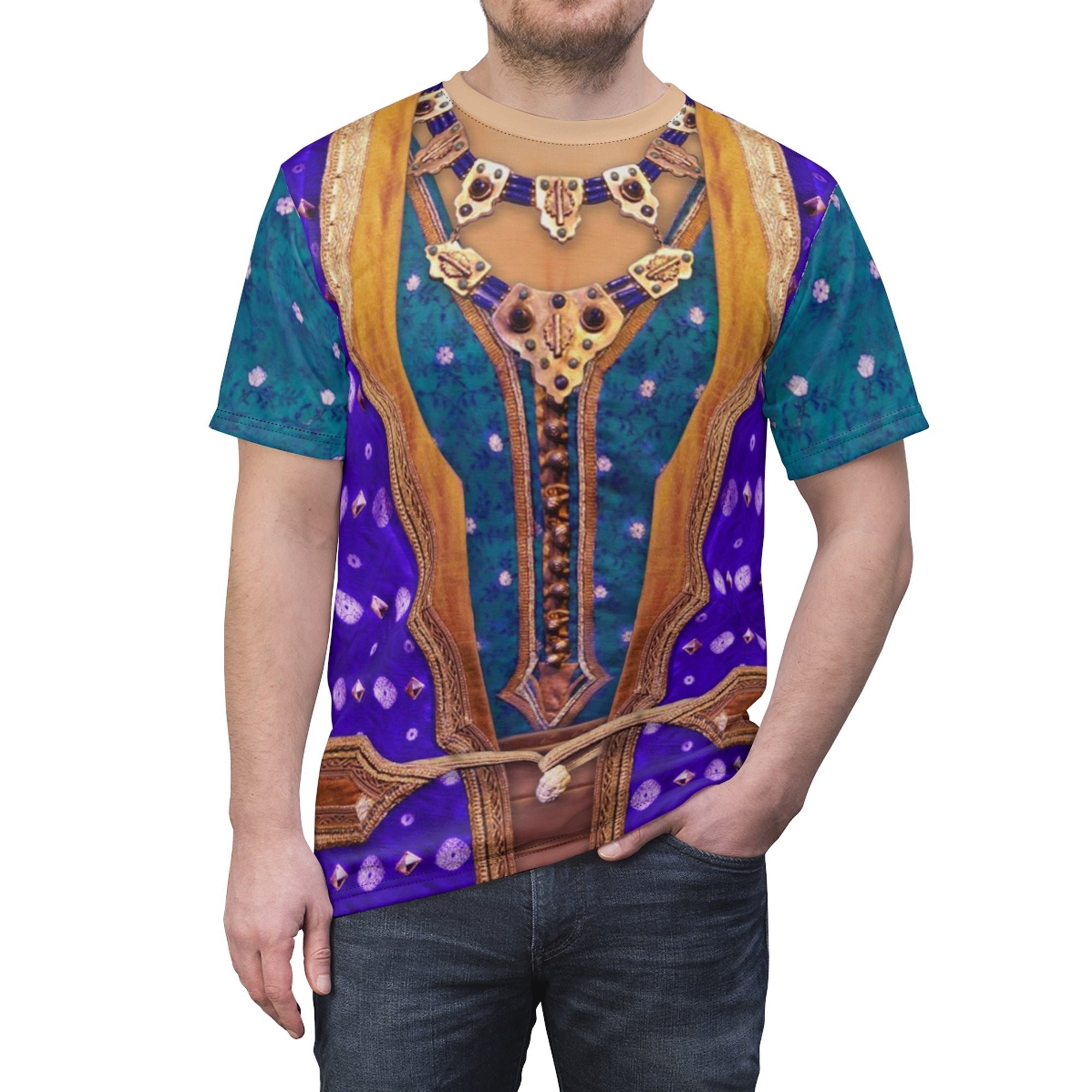 Genie Human Aladdin Live Action Costume T-Shirt For Men