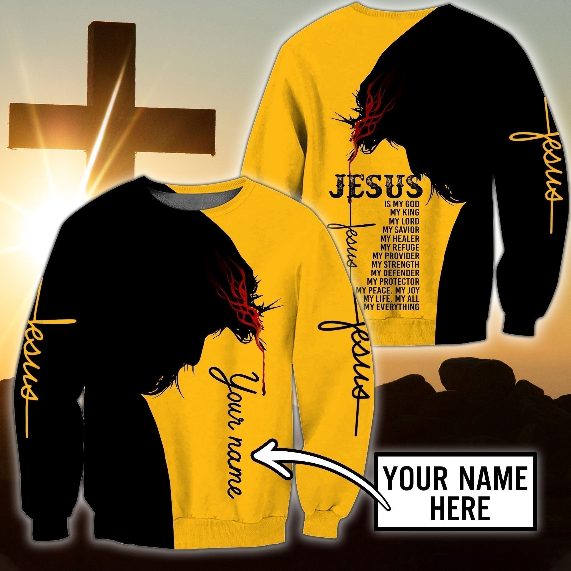 Personalized Christian Jesus Crewneck Sweater For Men & Women