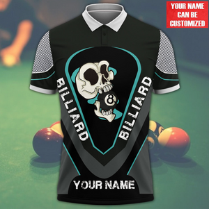 Personalized Name Billiard All Over Printed Unisex Polo Shirt For Billiard Lover