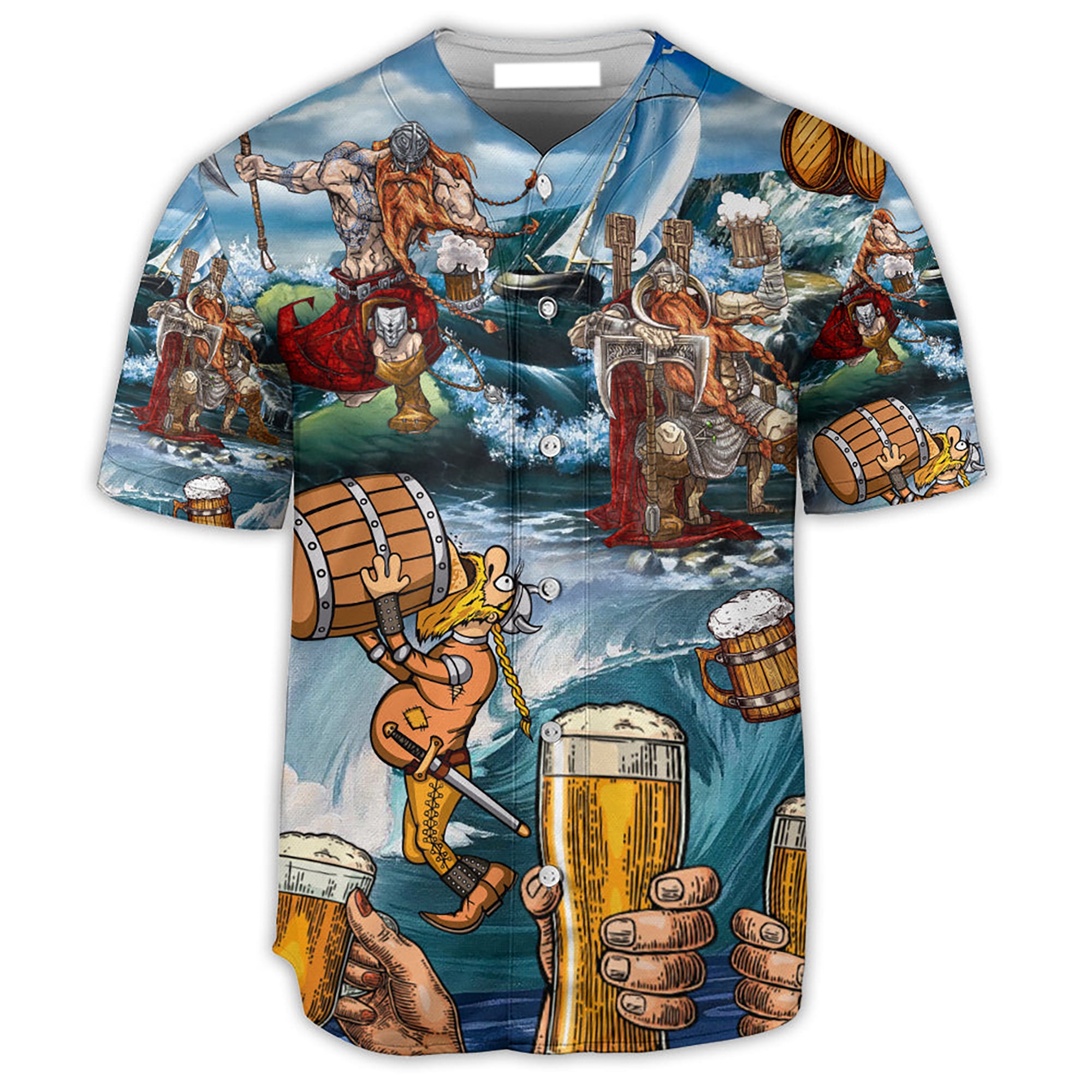 Viking Beer Style I Love It And I Drink It Baseball Jersey