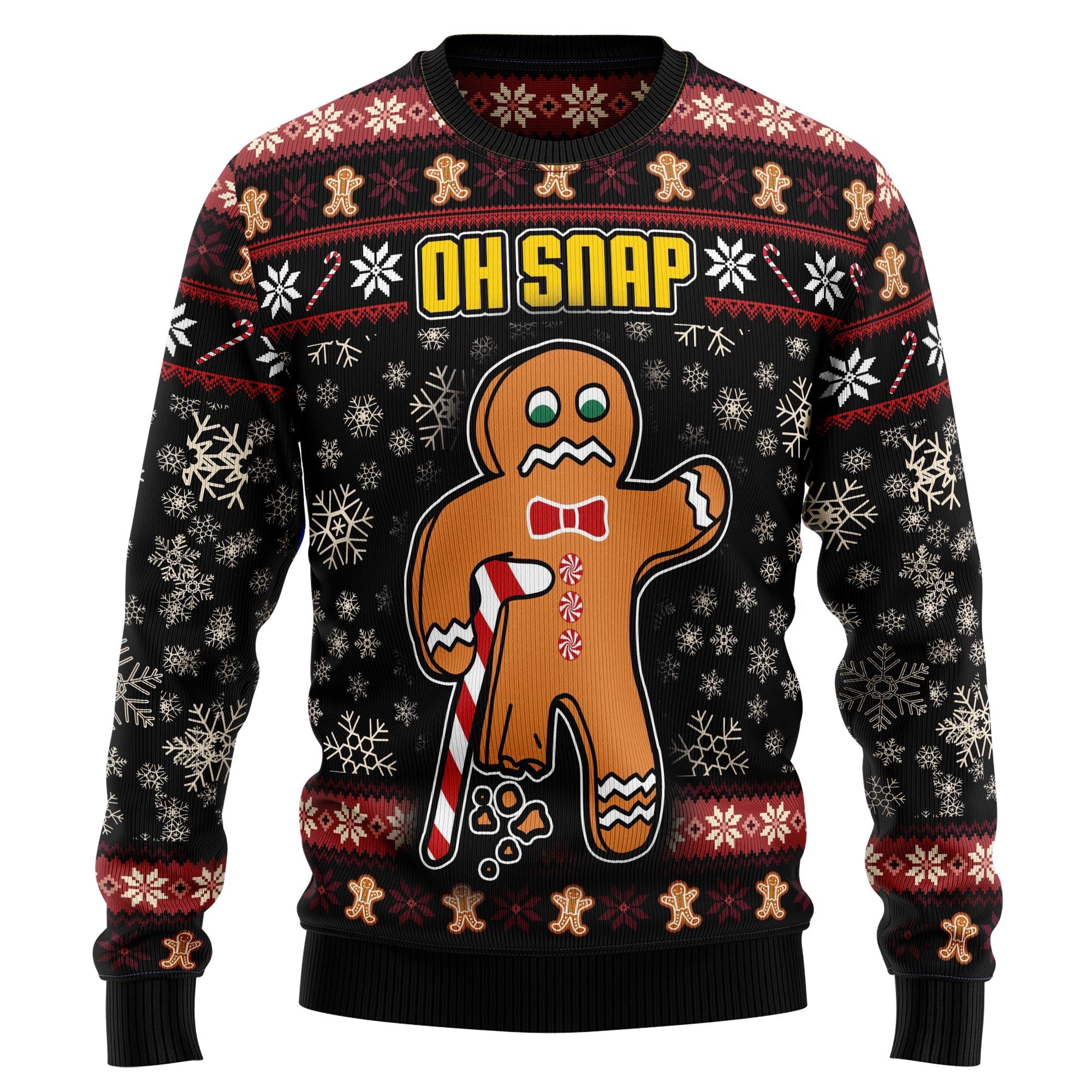 Oh Snap Gingerbread Ugly Christmas Sweater