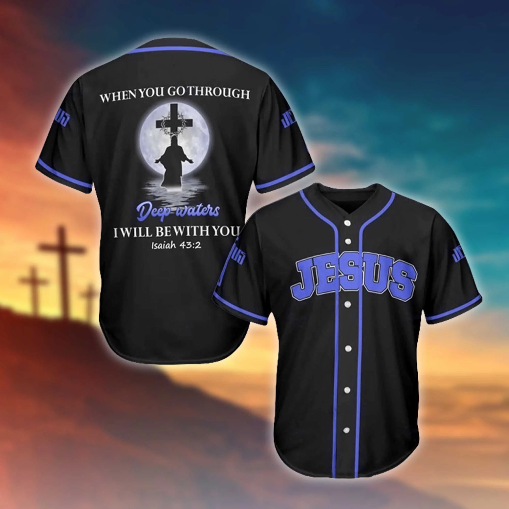 I Will Be With You Printed 3D Baseball Jersey