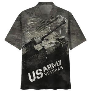 Us Army Veteran Tank Hawaiian Shirt