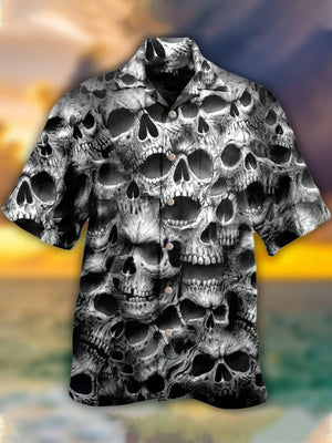 Skull No Fear No Pain Hawaiian Shirt