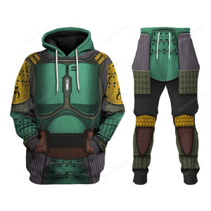 Star Wars Boba Fet Samurai Costume Hoodie Sweatshirt Sweatpants Tshirt Hawaiian shirt SWHS38