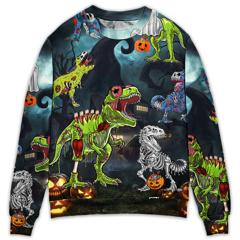 Halloween Zombie Saurus Scary - Sweater