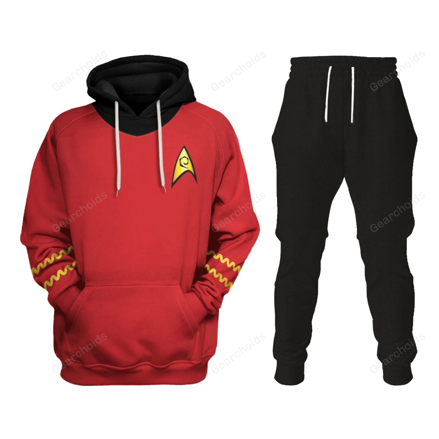 Star Trek The Original Series Scott Red Hoodie Sweatshirt Sweatpants