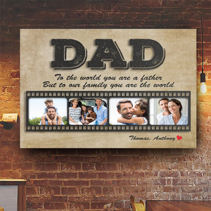 Custom Photo Film Style - Gift For Dad, Grandfather - Personalized Canvas