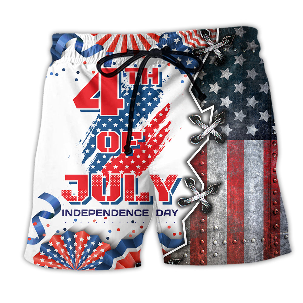 America Independence Day 4th Of July Beach Short