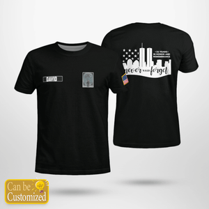 Personalized Veterans Never Forget 9-11 T-Shirt 3D