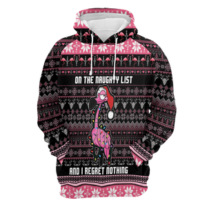 Flamingo Naughty List Hoodie For Men And Women