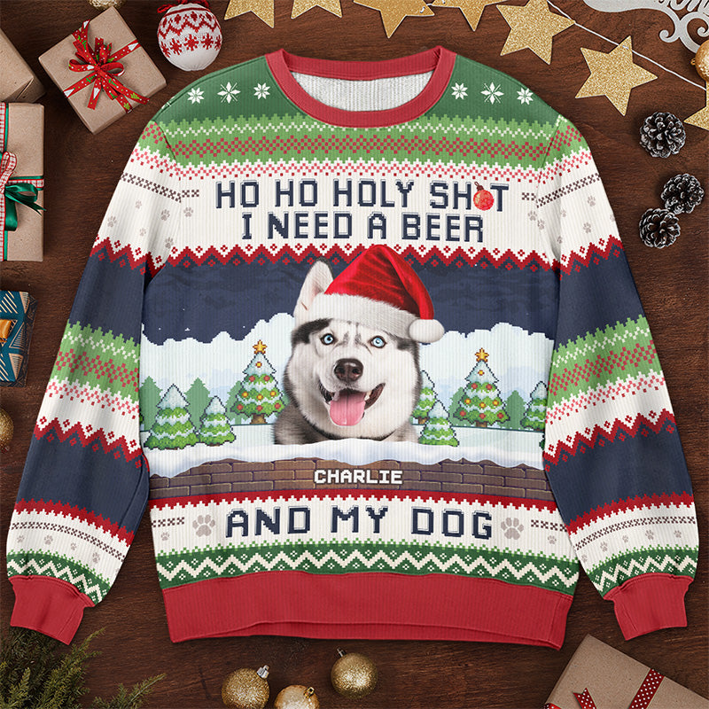 Custom Photo Pawsitively Joyful Howliday - Personalized Ugly Sweater - Christmas Gift For Dog Lovers NA94