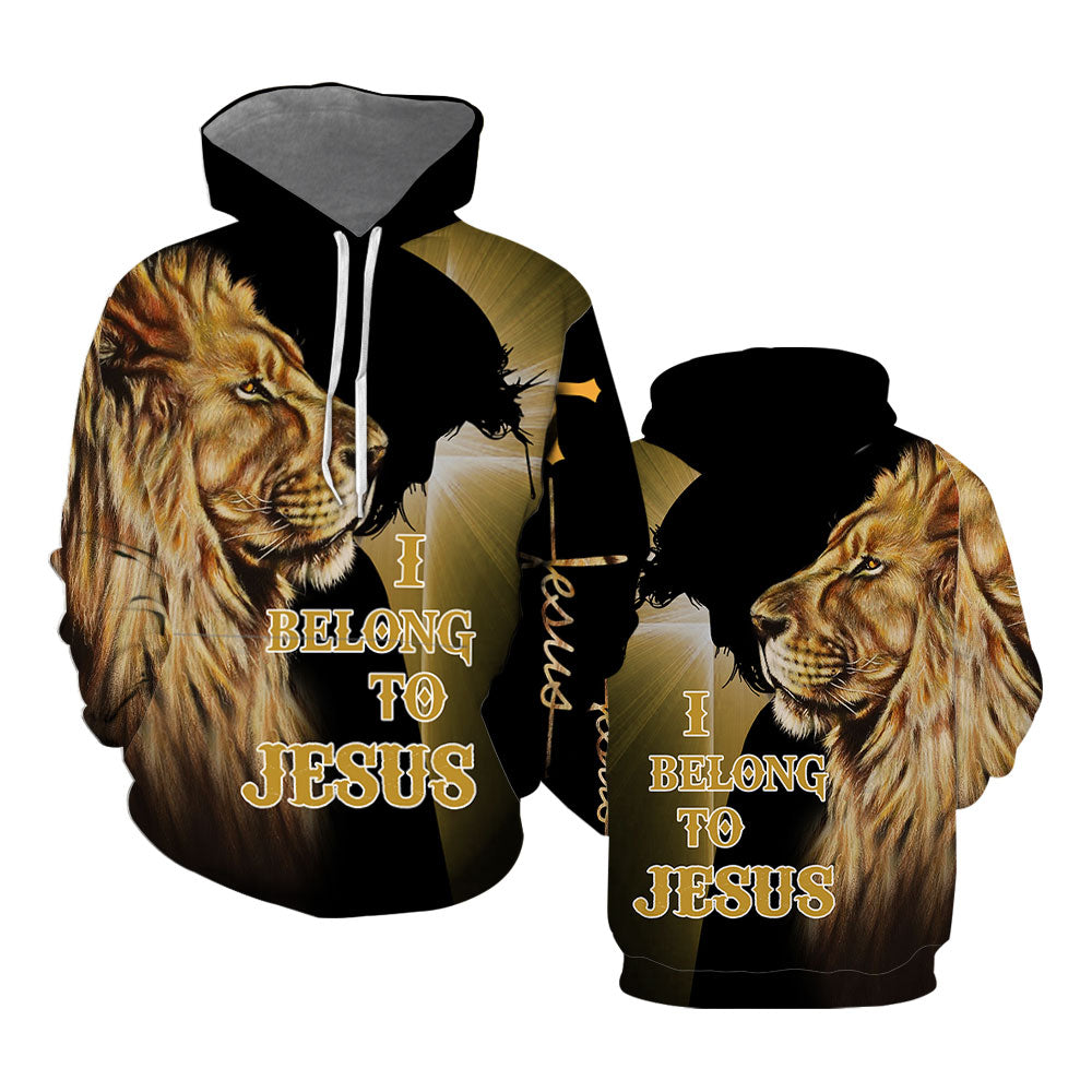 Lion Love I Belong To Jesus Hoodie Over Print For Men And Women