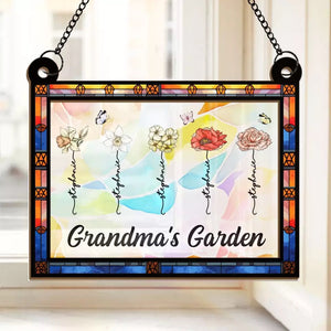 The True Power Behind The Power - Personalized Window Hanging Suncatcher Ornament - Gift For Mom, Grandma, Mother's Day | NA94