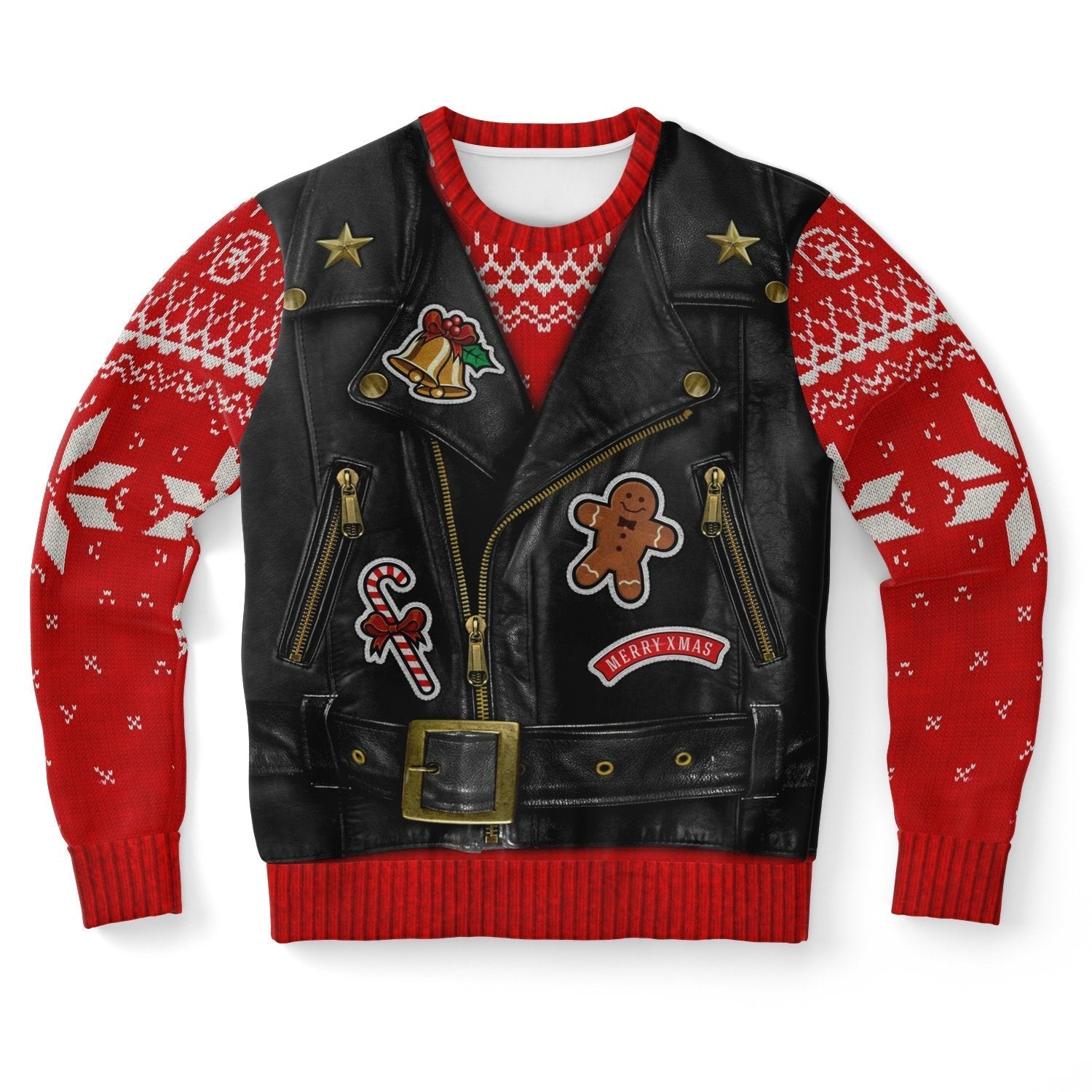 Oh What Fun It Is To Ride Motorcycle Ugly Christmas Sweater - Funny Gift For Friend, Family Member