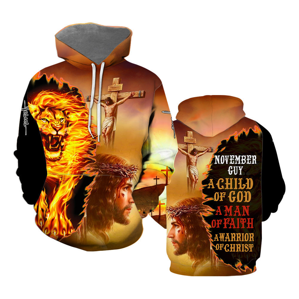 Guy Lion And Jesus November Guy Hoodie For Men & Women