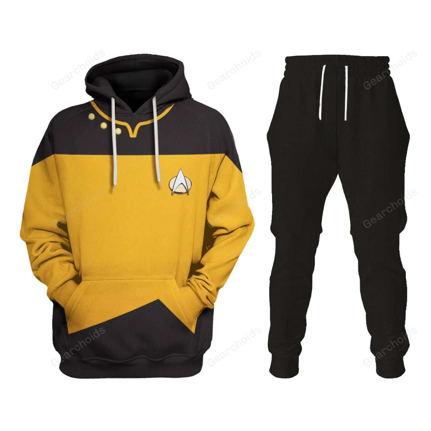 Star Trek The Next Generation Yellow Hoodie Sweatshirt Sweatpants