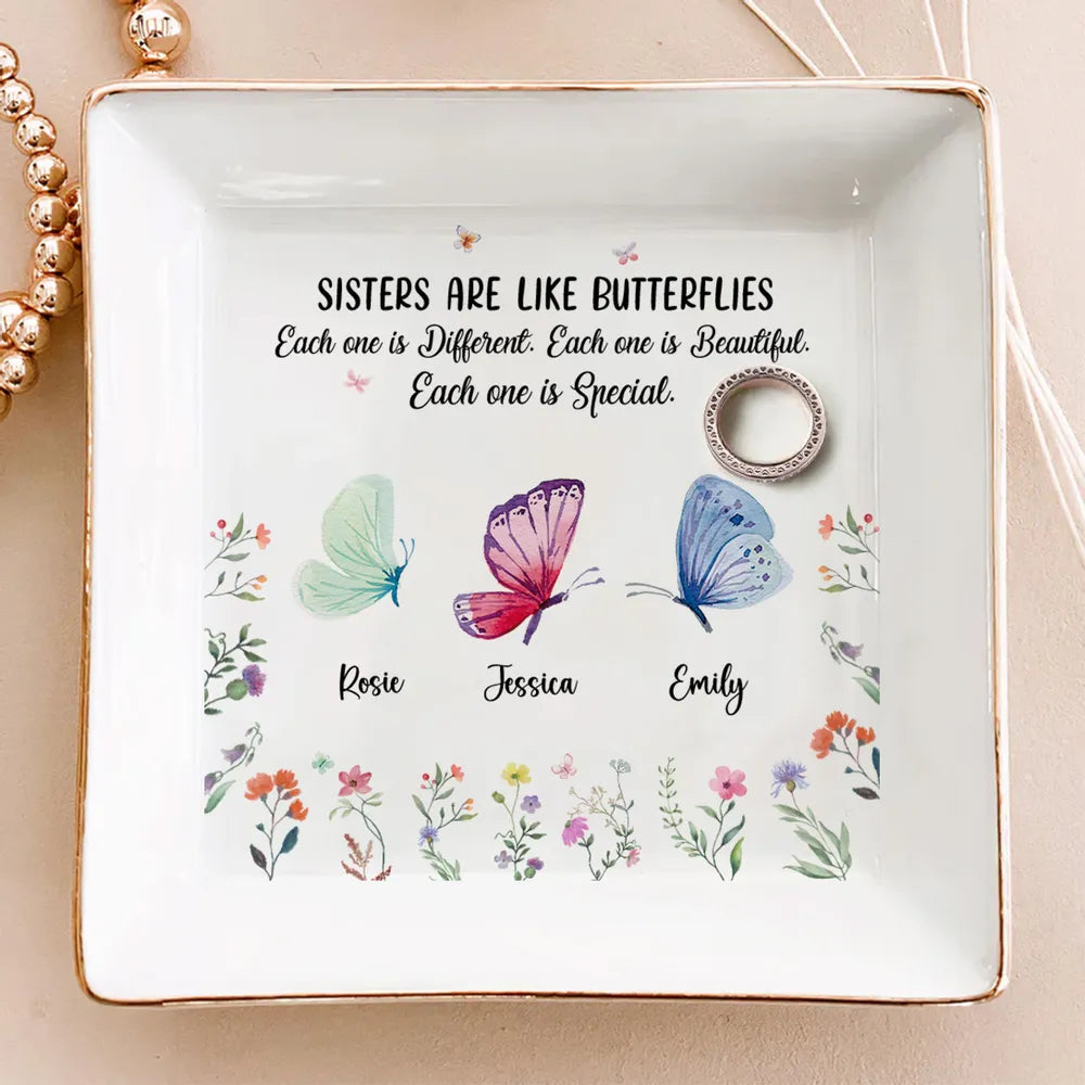 Sister Are The Gardeners Of Our Souls - Personalized Jewelry Dish - Gift For Besties, Friends, Sisters NA94