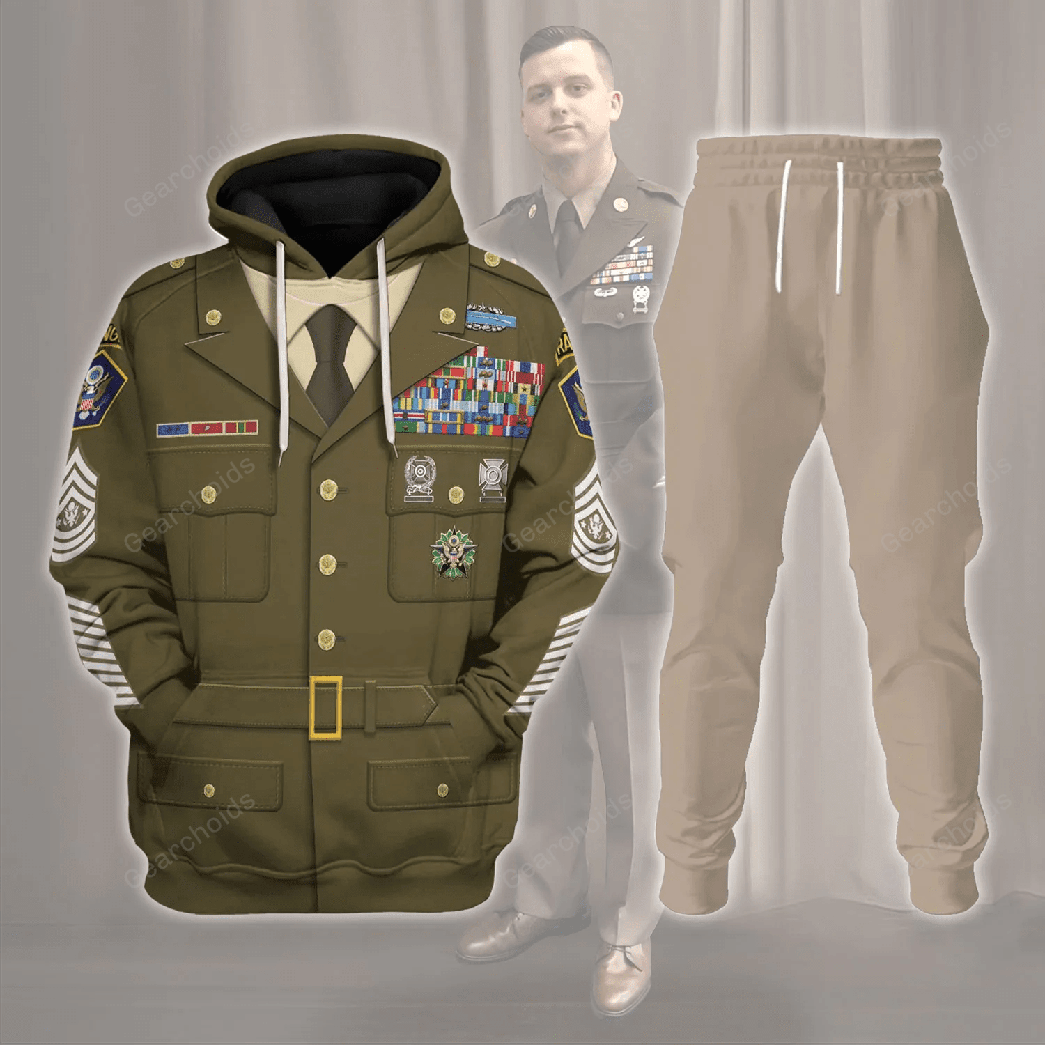 Rank And Branches Enlisted Army Service Hoodie Sweatshirt Sweatpants