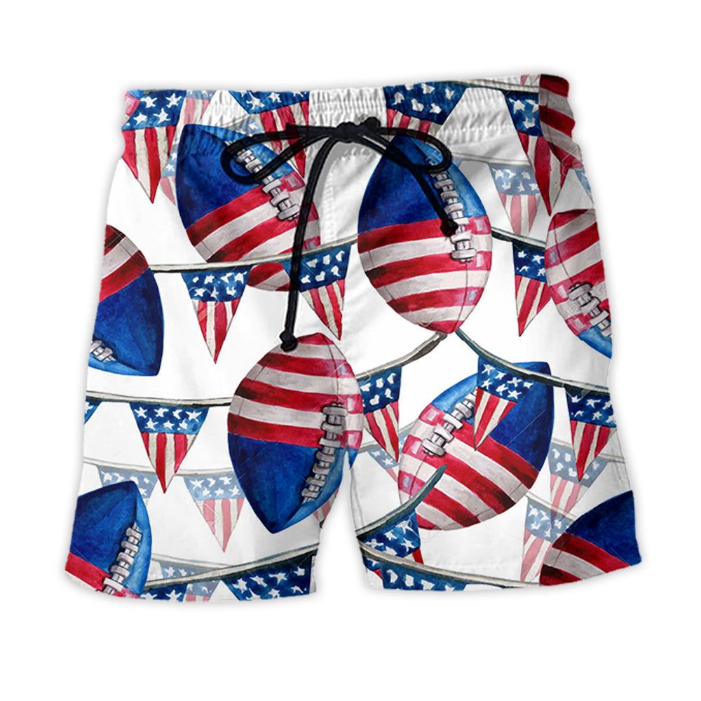 America Independence Day Basic Style Beach Short