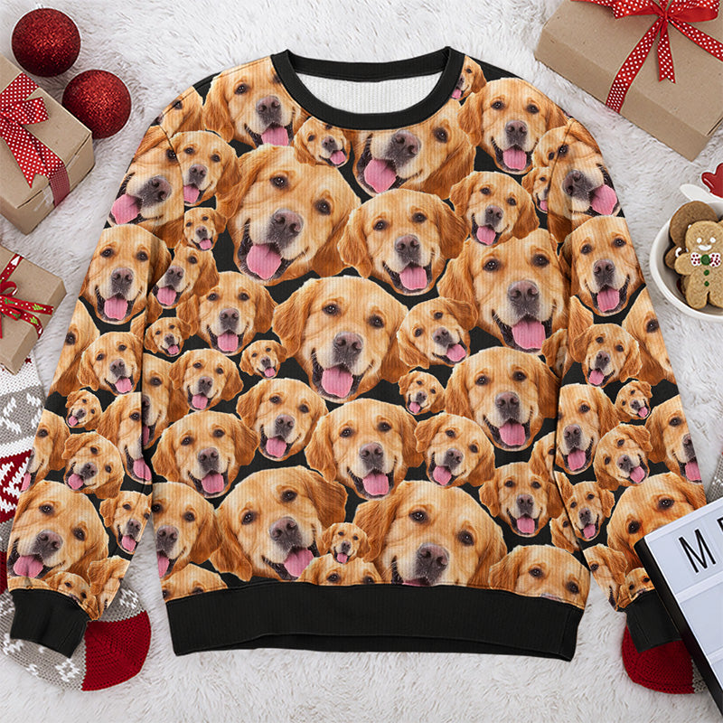 Custom Photo Pawsitive Christmas - Personalized Ugly Sweater - Christmas Gift For Pet Lovers - NA94