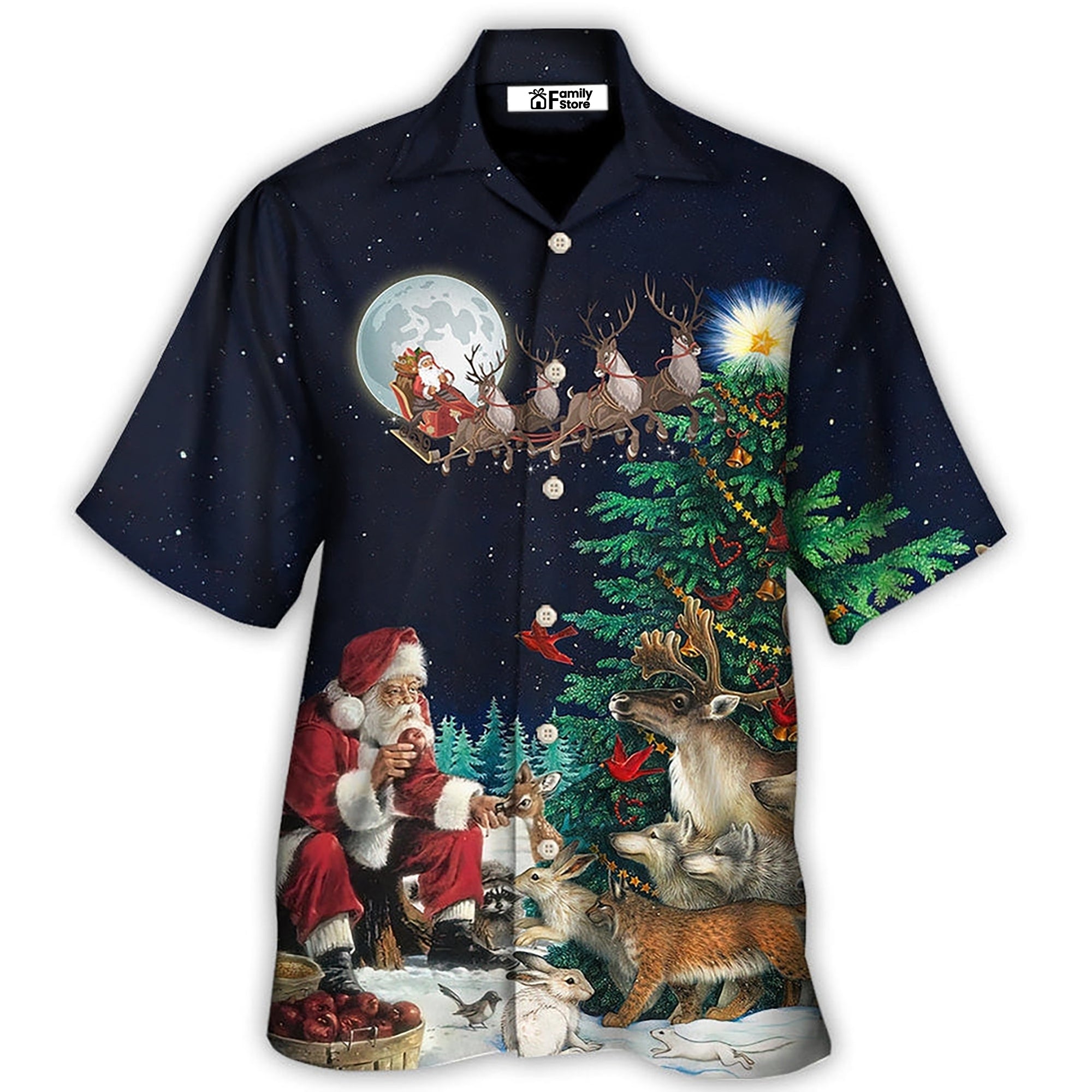 Santa Giving Christmas For Everyone Xmas Night - Hawaiian Shirt