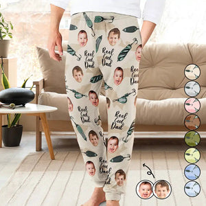 Custom Photo Reel Cool Dad Papa - Gift For Dad - Personalized Pajama Pants NA94