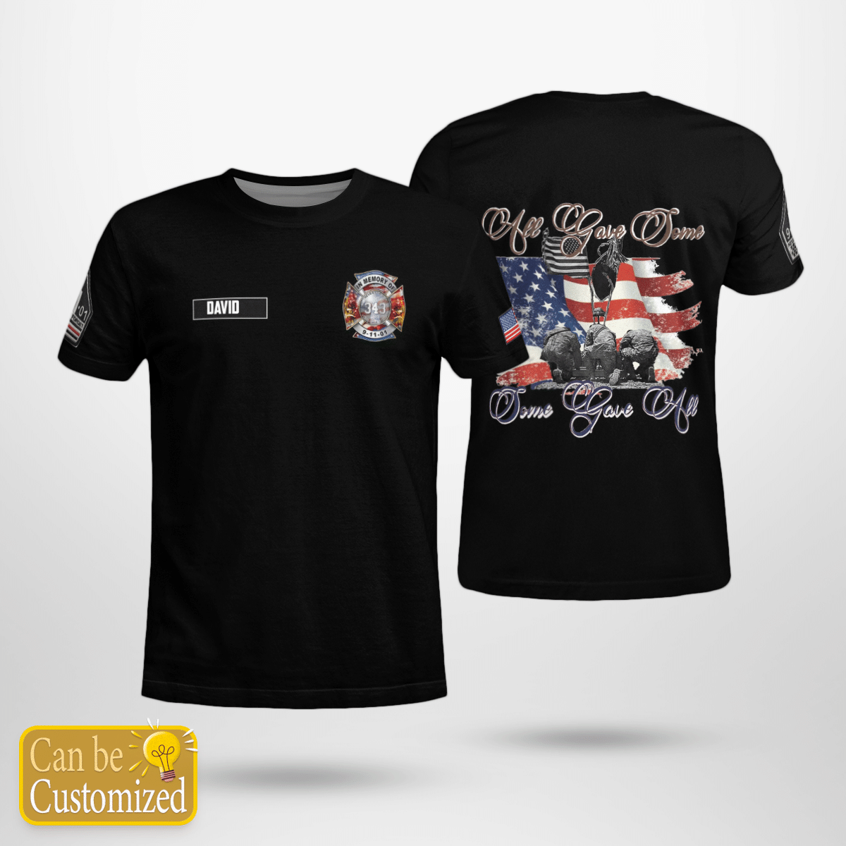 Personalized Veterans We Will Never Forget 11 9 2001 Blood Sweat And Tears T-Shirt