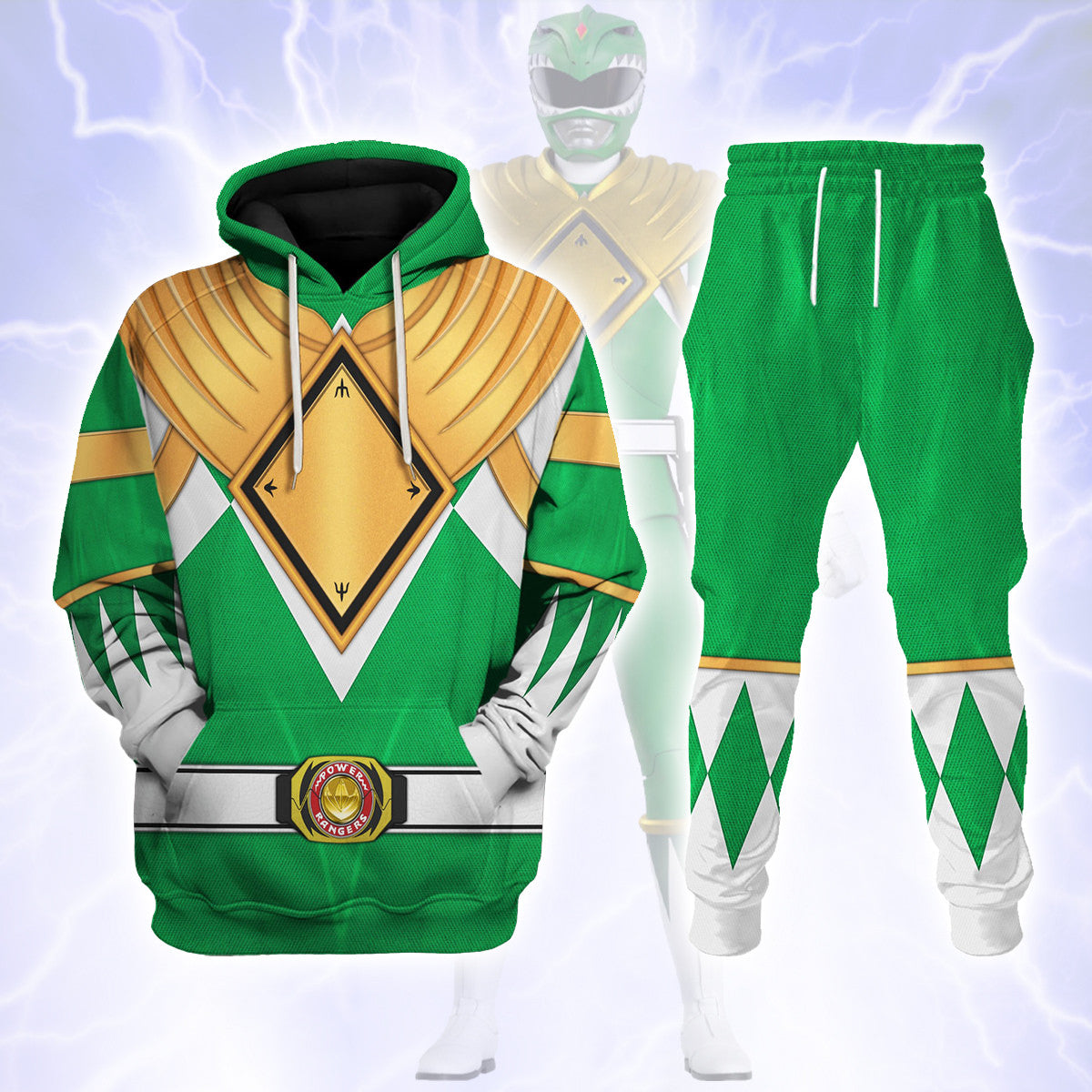 Green Ranger Dragon Shield  Mighty Morphin Power Ranger - Hoodie Set, Sweatshirt, Sweatpants